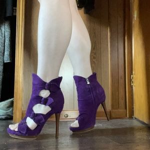 Purple Suede Platform Heels - Bakers